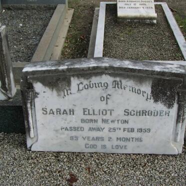 SCHRODER Sarah Elliot nee NEWTON -1959
