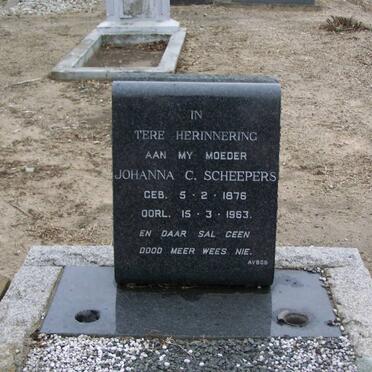 SCHEEPERS Johanna C. 1876-1963