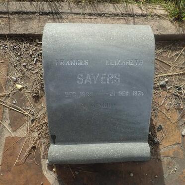 SAYERS Frances Elizabeth 1888-1974