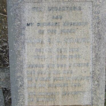 STANDER Giliam S.J. 1912-1943