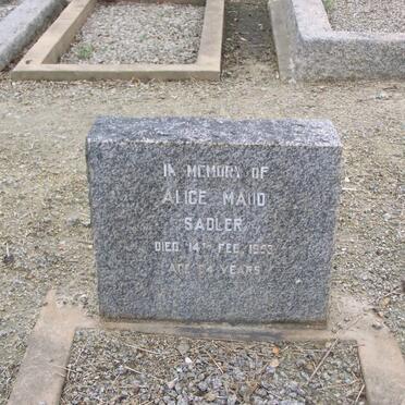 SADLER Alice Maud -1953
