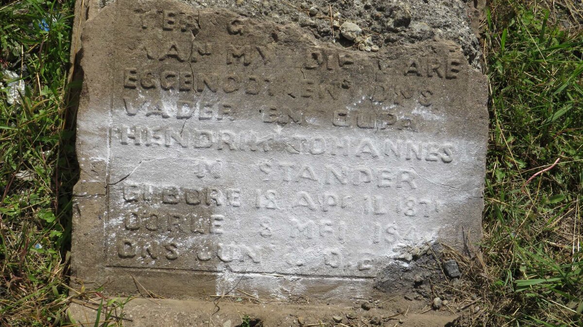 STANDER Hendrik Johannes M. 1871-1943