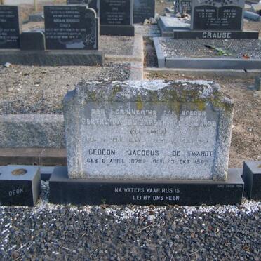 SWART Gedeon Jacobus, de 1878-196? &amp; Gertruida Elizabeth BOTHA 1881-194?