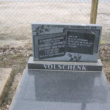 VOLSCHENK Gerhardus Johannes Benjamin 1901-1987