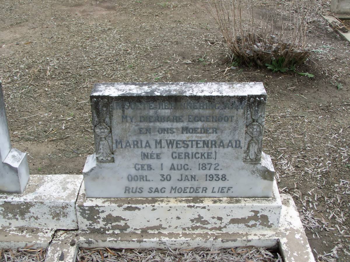 WESTENRAAD Maria M. nee GERICKE 1872-1938