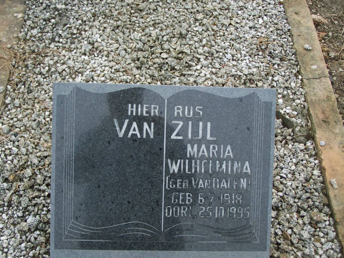 ZIJL Maria Wilhelmina, van nee VAN DALEN 1918-1995