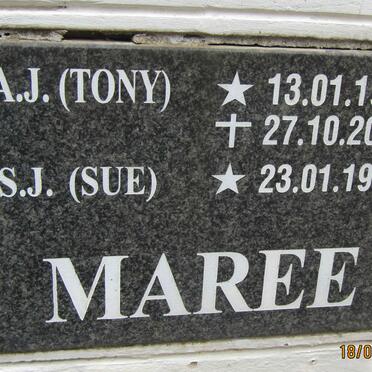 MAREE A.J. 1938-2009 &amp; S.J. 1943-