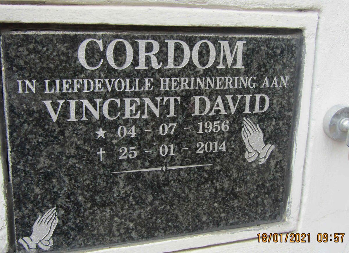 CORDOM Vincent David 1956-2014