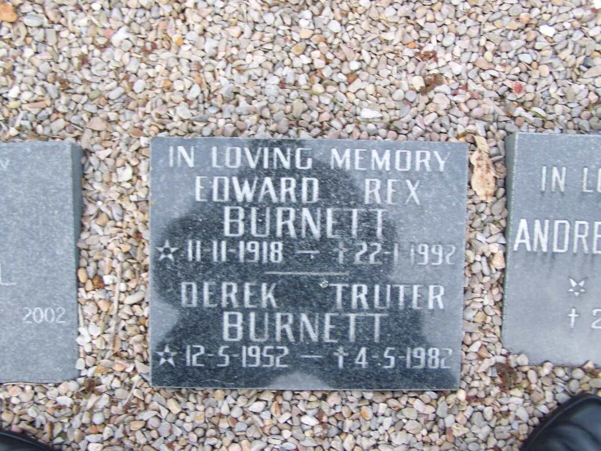 BURNETT Edward Rex 1918-1992 :: BURNETT Derek Truter 1952-1982