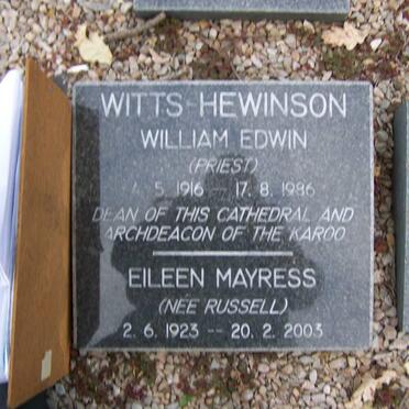 HEWINSON William Edwin, WITTS- 1916-1986 &amp; Eileen Mayress RUSSELL 1923-2003