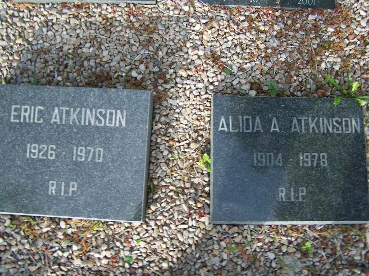 ATKINSON Eric 1926-1970 &amp; Alida A. 1904-1978