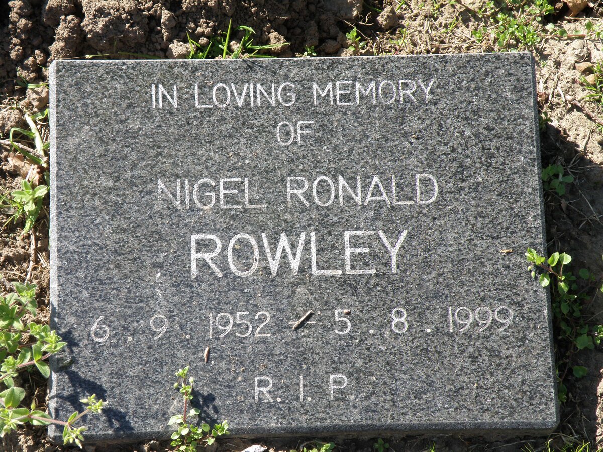 ROWLEY Nigel Ronald 1952-1999
