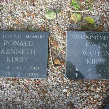 KIRBY Ronald Kenneth 1910-1989 &amp; Gwen Warton 1920-2001