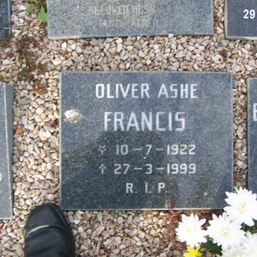 FRANCIS Oliver Ashe 1922-1999