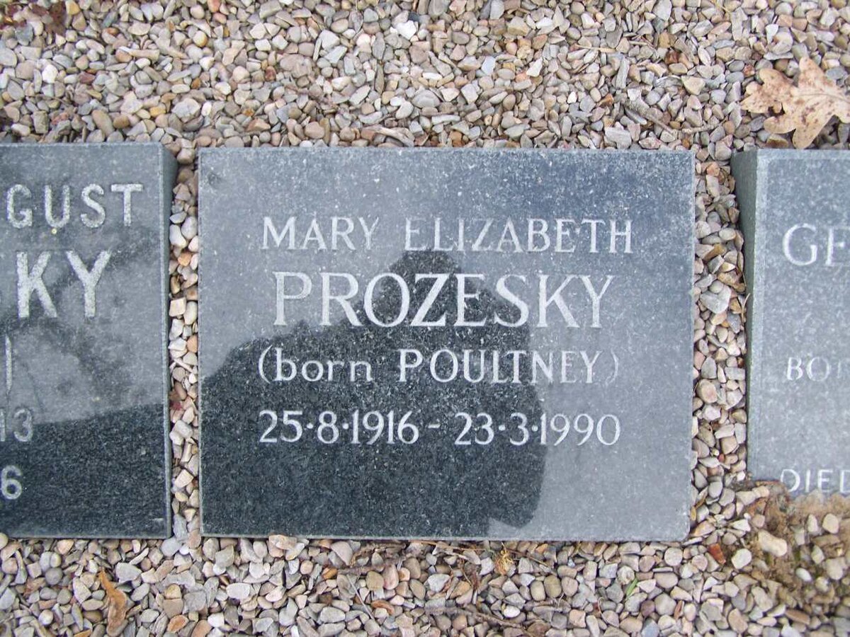 PROZESKY Mary Elizabeth nee POULTNEY 1916-1990
