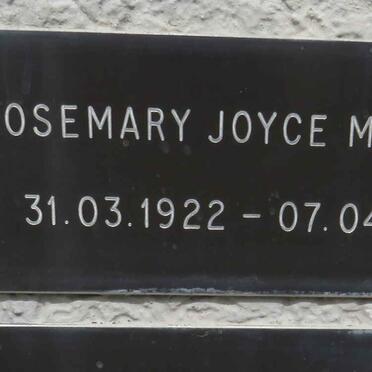 MCCARTHY Rosemary Joyce 1922-2003