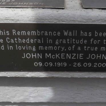 JOHNSON John McKenzie 1919-2000