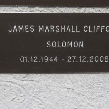 SOLOMON James Marshall Clifford 1944-2008