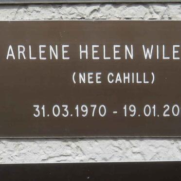WILEMAN Arlene Helen nee CAHILL 1970-2014