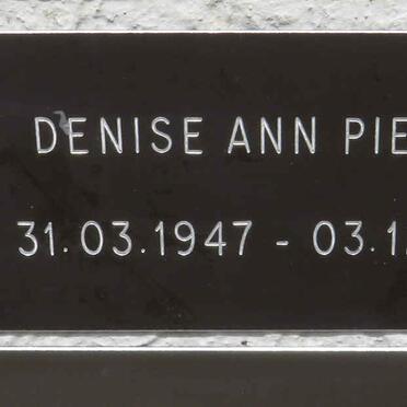 PIETERS Denise Ann 1947-2017 