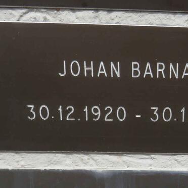 BARNARD Johan 1920-1999