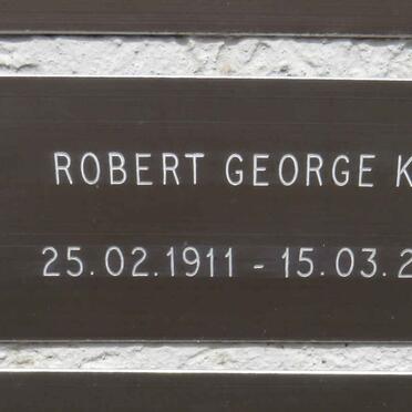 KING Robert George 1911-2009