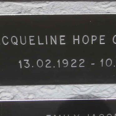 OGILVIE Jacqueline Hope 1922-2015