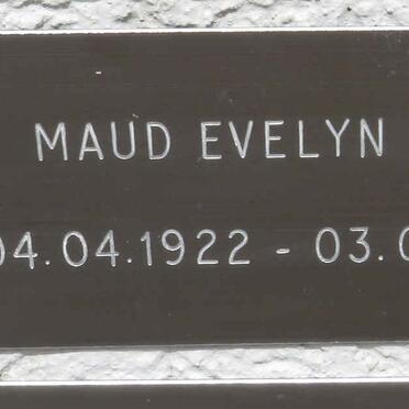 KING Maud Evelyn 1922-2012