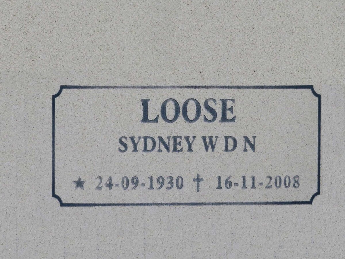 LOOSE Sydney W.D.N. 1930-2008