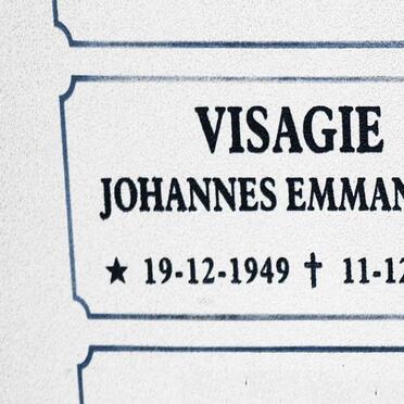 VISAGIE Johannes Emmanuel 1949-2020