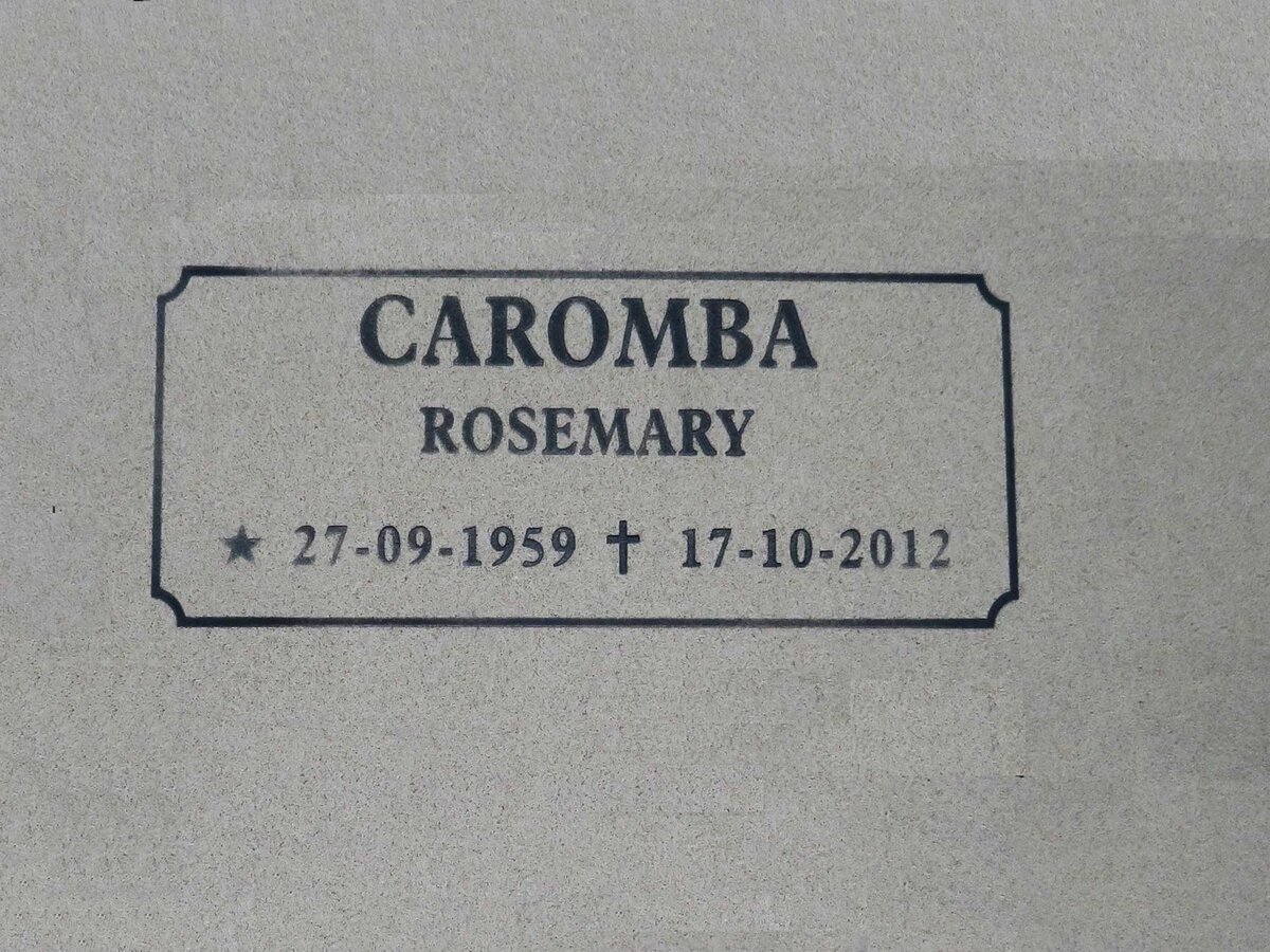 CAROMBA Rosemary 1959-2012