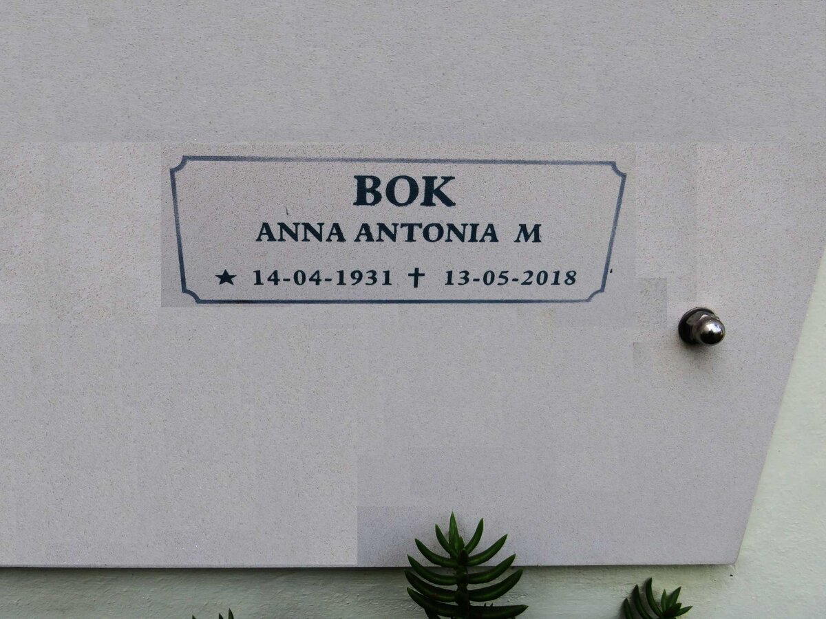 BOK Anna Antonia M. 1931-2018