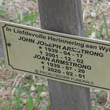 ARMSTRONG John Joseph 1939-2001 & Joan 1939-2020