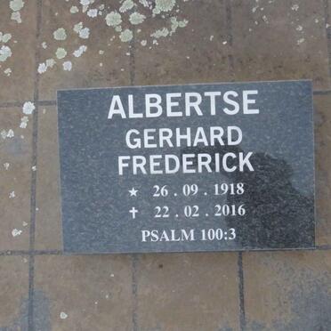 ALBERTSE Gerhard Frederick 1918-2016