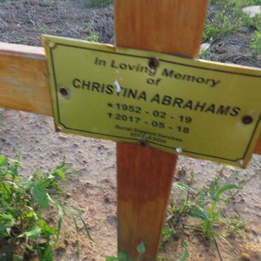 ABRAHAMS Christina 1952-2017