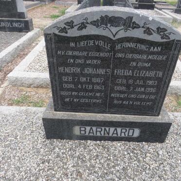 BARNARD Hendrik Johannes 1887-1963 & Freda Elizabeth 1903-1996
