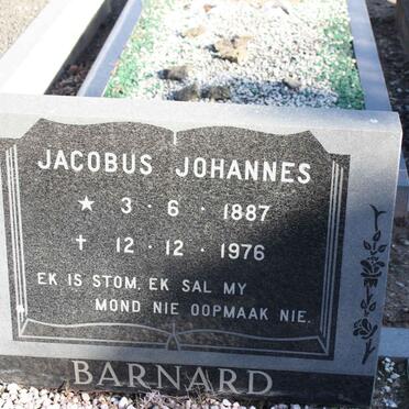 BARNARD Jacobus Johannes 1887-1976