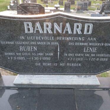 BARNARD Ruben 1905-1990 & Lenie 1913-1999
