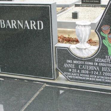 BARNARD Annie Caterina Hesster 1908-2002