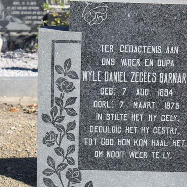 BARNARD Daniel Zegees 1894-1975