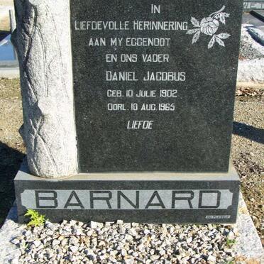 BARNARD Daniel Jacobus 1902-1965