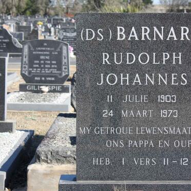 BARNARD Rudolph Johannes 1903-1973
