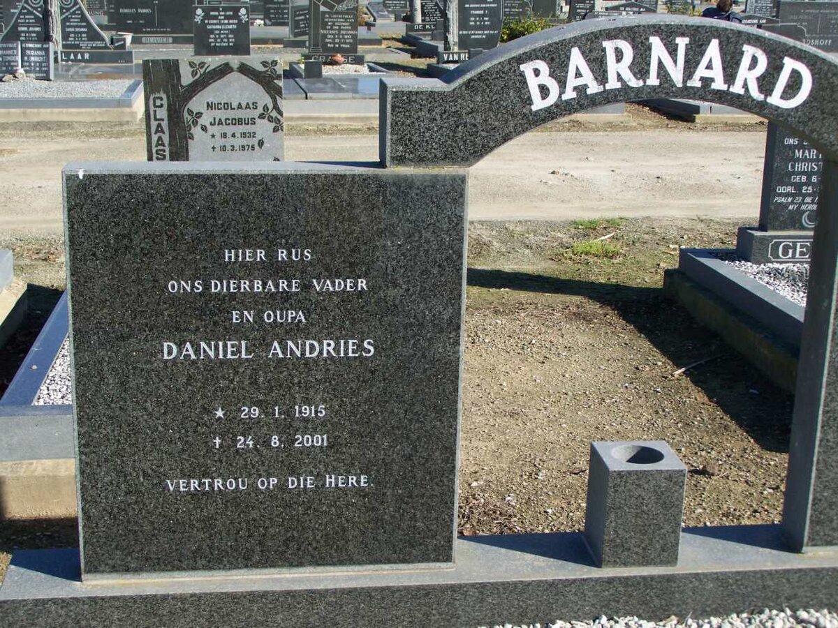 BARNARD Daniel Andries 1915-2001
