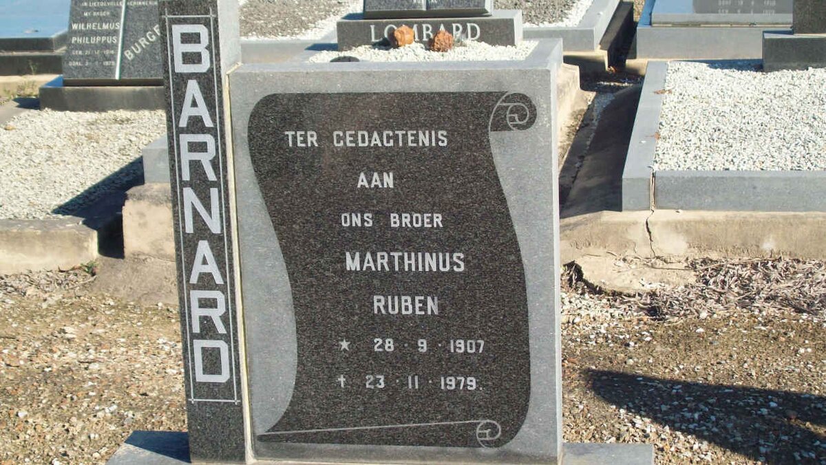 BARNARD Marthinus Ruben 1907-1979