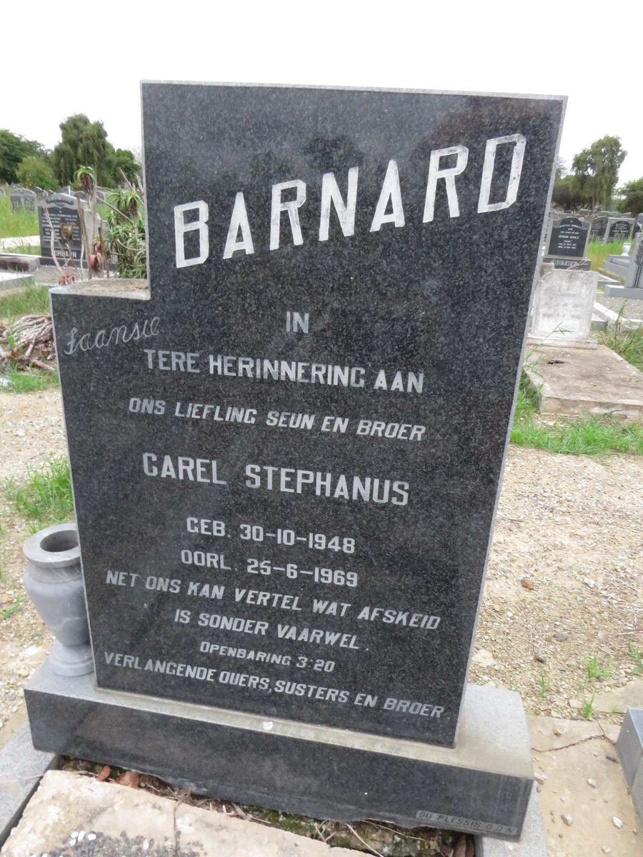 BARNARD Carel Stephanus 1948-1969
