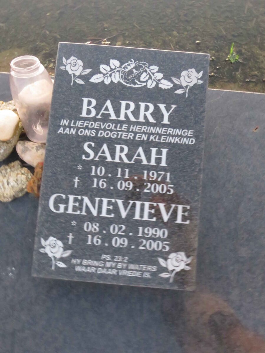 BARRY Sarah 1971-2005 :: BARRY Genevieve 1990-2005