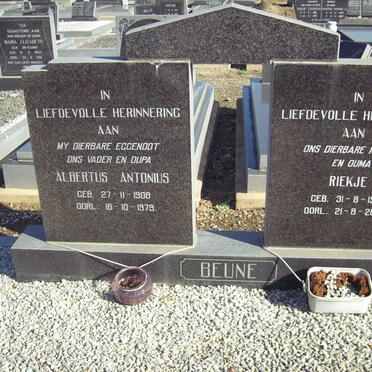 BEUNE Albertus Antonius 1908-1979 &amp; Riekje 1919-2001