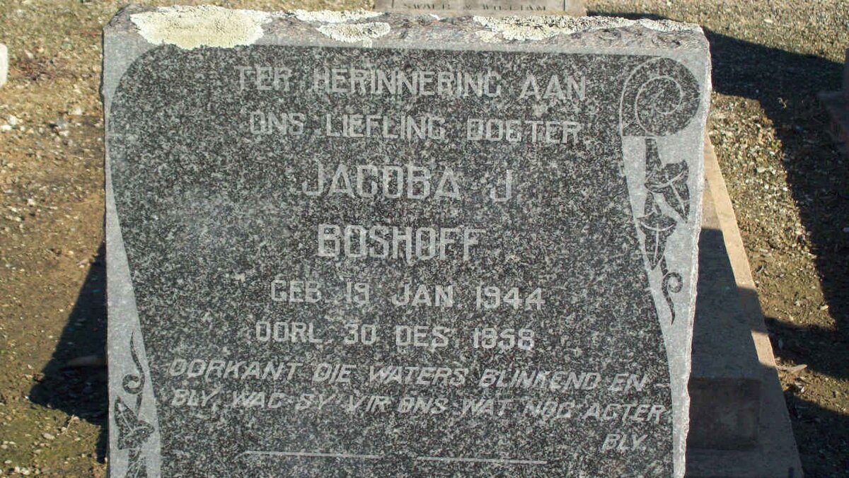 BOSHOFF Jacoba J. 1944-1958