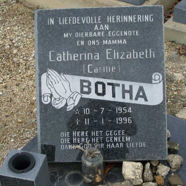 BOTHA Catherina Elizabeth 1954-1996