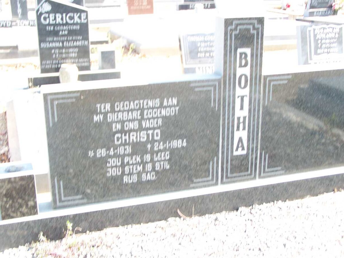 BOTHA Christo  1931-1984